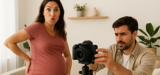 O lado não tão glamouroso das sessões de fotos de gravidez